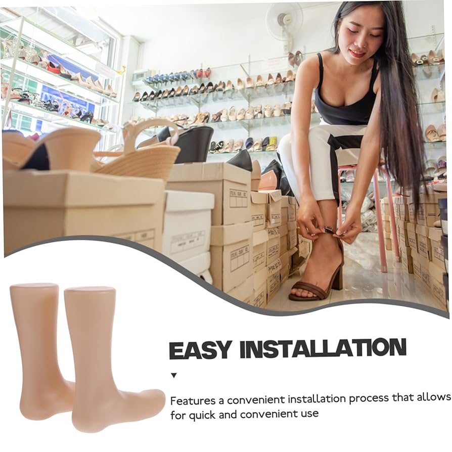Amazon.co.jp: HEALEEP 2個女性用 マネキン足 靴展示用モデル 靴